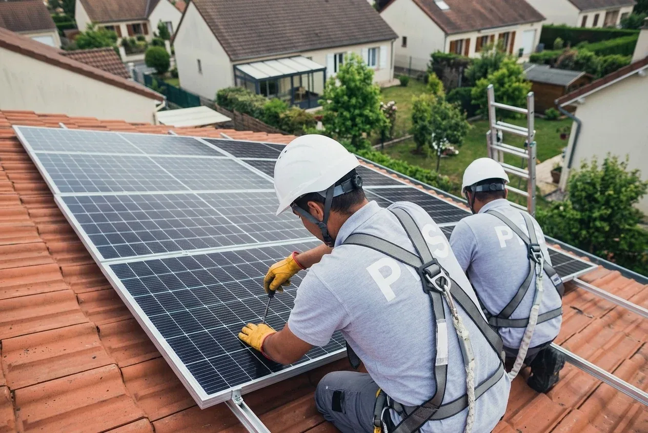 Installation de panneaux solaires