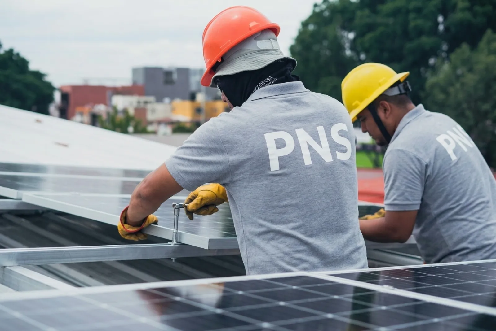 Installation de panneaux solaires
